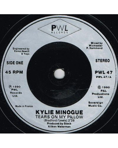 Tears On My Pillow [Kylie Minogue] – Vinyl 7", 45 RPM, Single, Stereo