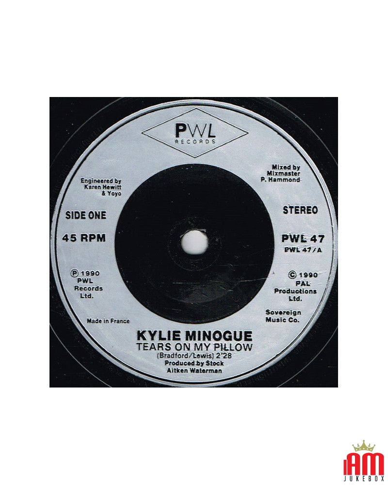 Tears On My Pillow [Kylie Minogue] - Vinyl 7", 45 RPM, Single, Stereo [product.brand] 1 - Shop I'm Jukebox