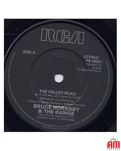 The Valley Road [Bruce Hornsby And The Range] - Vinyl 7", 45 RPM, Single, Stereo