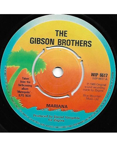 Mariana [Gibson Brothers] - Vinyle 7", 45 tours, erreur d'impression [product.brand] 1 - Shop I'm Jukebox 