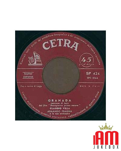 Granada Mexico [Claudio Villa] - Vinyl 7", 45 RPM [product.brand] 1 - Shop I'm Jukebox