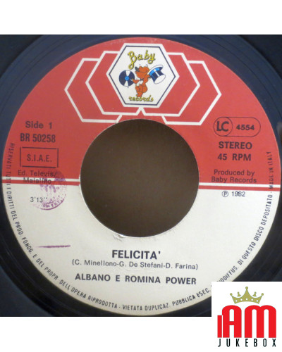 Felicità [Al Bano & Romina Power] - Vinyl 7", 45 RPM, Single [product.brand] 1 - Shop I'm Jukebox 