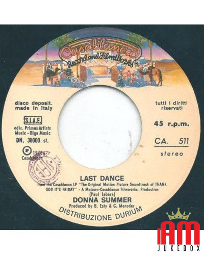 Last Dance  [Donna Summer] - Vinyl 7", 45 RPM