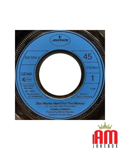 She Works Hard For The Money [Donna Summer] - Vinyl 7", 45 RPM, Single [product.brand] 1 - Shop I'm Jukebox 