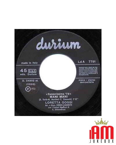 Mani Mani [Loretta Goggi] - Vinyl 7", 45 RPM