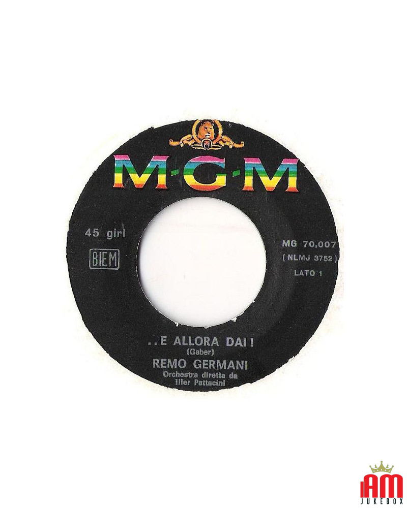 ...E Allora Dai! [Remo Germani] - Vinyl 7", 45 RPM [product.brand] 1 - Shop I'm Jukebox 