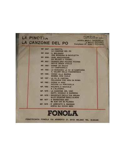 La Pinotta La Canzone Del Po [Bruno Baudissone,...] - Vinyl 7", 45 RPM [product.brand] 1 - Shop I'm Jukebox 