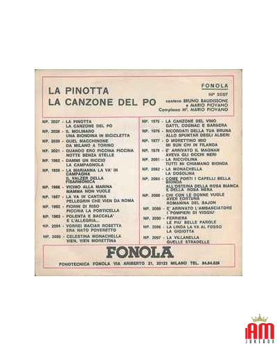 La Pinotta   La Canzone Del Po [Bruno Baudissone,...] - Vinyl 7", 45 RPM