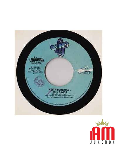 Only Crying [Keith Marshall] - Vinyl 7", 45 RPM, Stereo [product.brand] 1 - Shop I'm Jukebox 