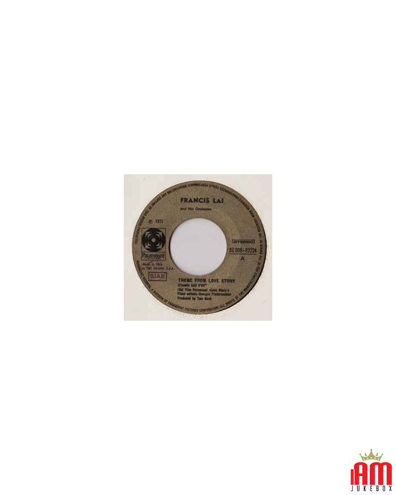 Colonna Sonora Originale Love Story [Francis Lai] - Vinyl 7", 45 RPM,