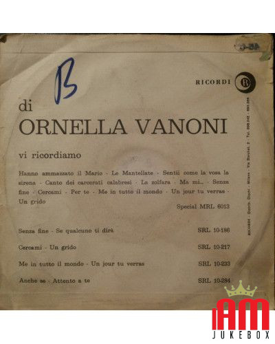 C'Eri Anche Tu [Ornella Vanoni] - Vinyl 7", 45 RPM