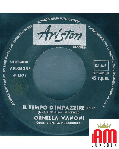 Die Zeit, verrückt zu werden [Ornella Vanoni] - Vinyl 7, 45 RPM [product.brand] 1 - Shop I'm Jukebox 