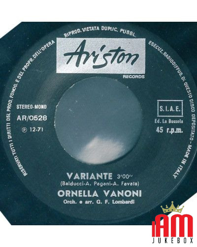 Il Tempo D'Impazzire [Ornella Vanoni] - Vinyl 7", 45 RPM [product.brand] 1 - Shop I'm Jukebox