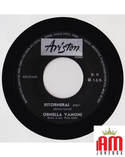 Mi Sono Innamorata Di Te [Ornella Vanoni] - Vinyl 7", 45 RPM [product.brand] 1 - Shop I'm Jukebox 