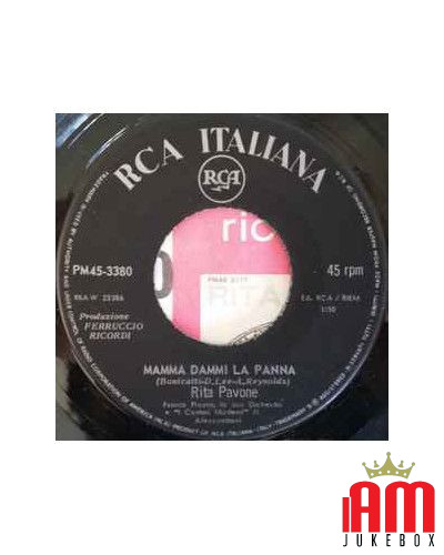 Mamma Dammi La Panna Col Chicco [Rita Pavone] - Vinyl 7", 45 RPM, Mono [product.brand] 1 - Shop I'm Jukebox