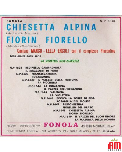 Chiesetta Alpina  [Marco Ercoli,...] - Vinyl 7", 45 RPM, Reissue