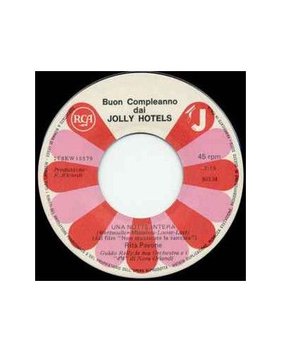 Una Notte Intera [Rita Pavone] - Vinyl 7", 45 RPM, Single Sided, Promo [product.brand] 1 - Shop I'm Jukebox