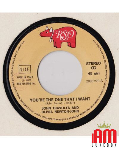 You're The One That I Want [John Travolta,...] - Vinyl 7", 45 RPM, Single, Stereo