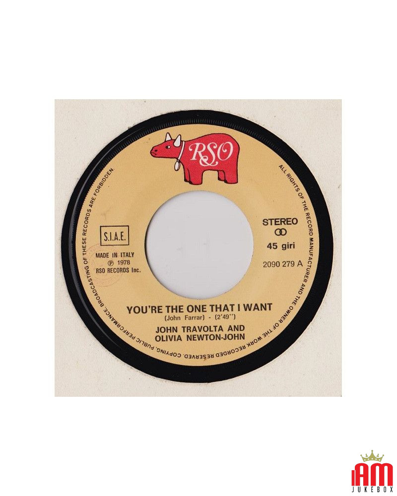 You're The One That I Want [John Travolta,...] - Vinyl 7", 45 RPM, Single, Stereo