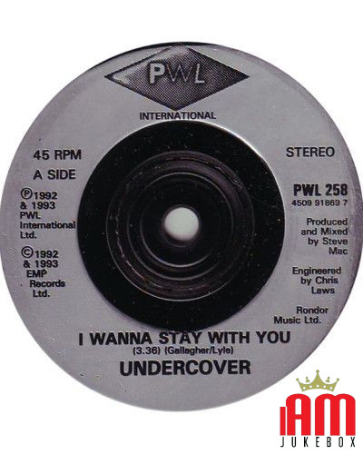 Je veux rester avec toi [Undercover] - Vinyl 7", 45 RPM, Single [product.brand] 1 - Shop I'm Jukebox 