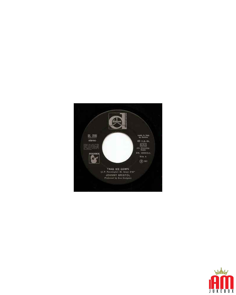 Take Me Down Rosebud [Johnny Bristol] - Vinyl 7", Single, 45 RPM [product.brand] 1 - Shop I'm Jukebox 