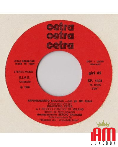 Pierino Ha La Febbre...Il Sabato Sera [Quartetto Cetra] - Vinyl 7", 45 RPM