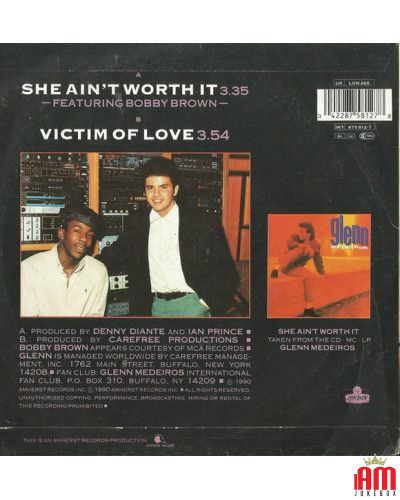 She Ain't Worth It [Glenn Medeiros,...] – Vinyl 7", 45 RPM, Single, Stereo [product.brand] 1 - Shop I'm Jukebox 