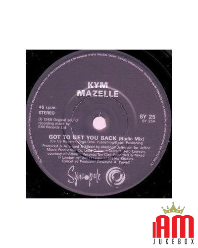 Got To Get You Back [Kym Mazelle] – Vinyl 7", 45 RPM, Stereo [product.brand] 1 - Shop I'm Jukebox 