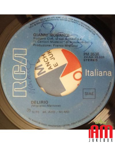 Al Bar Si Muore Delirio [Gianni Morandi] - Vinyl 7", 45 RPM [product.brand] 1 - Shop I'm Jukebox 