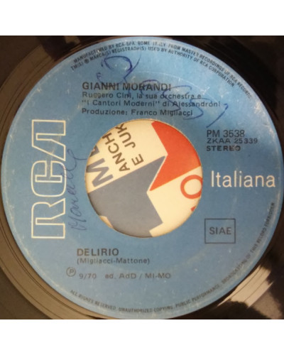 Au bar Delirium Dies [Gianni Morandi] - Vinyle 7", 45 tours [product.brand] 1 - Shop I'm Jukebox 