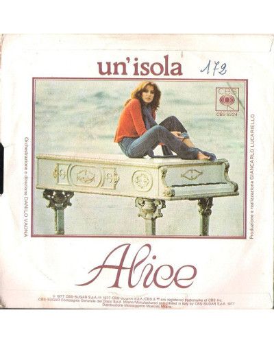 Un'Isola [Alice (4)] - Vinyl 7", 45 RPM, Stereo [product.brand] 1 - Shop I'm Jukebox 