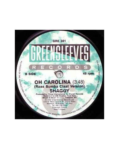 Oh Carolina [Shaggy] - Vinyl 7", 45 RPM, Single [product.brand] 1 - Shop I'm Jukebox 