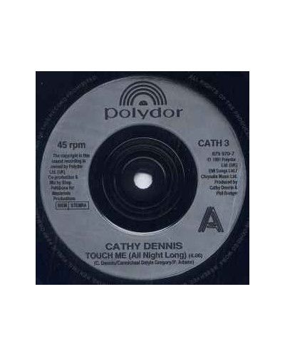 Touche-moi (All Night Long) [Cathy Dennis] - Vinyl 7", 45 RPM, Single [product.brand] 1 - Shop I'm Jukebox 