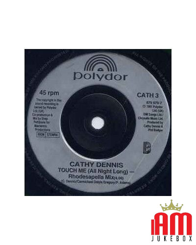 Touche-moi (All Night Long) [Cathy Dennis] - Vinyl 7", 45 RPM, Single [product.brand] 1 - Shop I'm Jukebox 