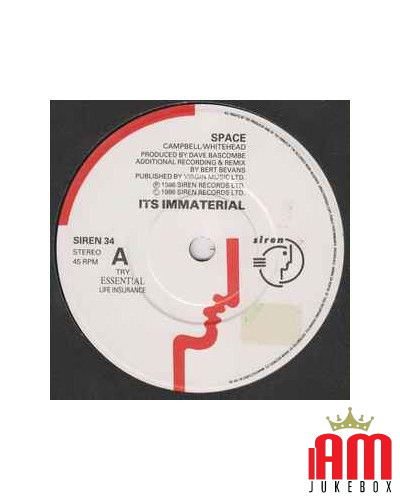 Space [It's Immaterial] - Vinyle 7", 45 tours, Single, Stéréo [product.brand] 1 - Shop I'm Jukebox 