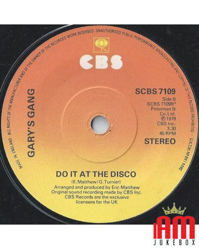 Keep On Dancin' [Gary's Gang] - Vinyl 7", 45 RPM, Single, Stereo [product.brand] 1 - Shop I'm Jukebox 