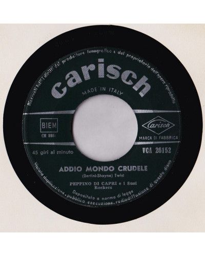 Addio Mondo Crudele [Peppino Di Capri] - Vinyl 7", 45 RPM, Single [product.brand] 1 - Shop I'm Jukebox 