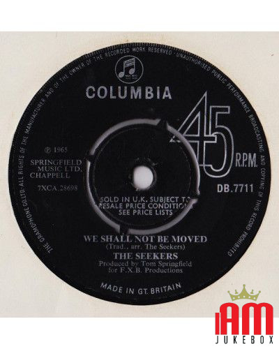 The Carnival Is Over [The Seekers] - Vinyl 7", 45 RPM [product.brand] 1 - Shop I'm Jukebox 