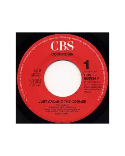 Just Around The Corner [Cock Robin] - Vinyl 7", 45 RPM, Single, Stéréo [product.brand] 1 - Shop I'm Jukebox 