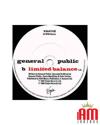 Tenderness [General Public] - Vinyl 7", Single, 45 RPM [product.brand] 1 - Shop I'm Jukebox 