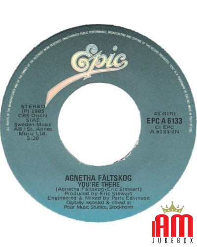 I Won't Let You Go [Agnetha Fältskog] - Vinyl 7", 45 RPM, Single [product.brand] 1 - Shop I'm Jukebox 