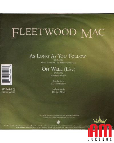 As Long As You Follow [Fleetwood Mac] - Vinyl 7", 45 RPM, Single, Stereo [product.brand] 1 - Shop I'm Jukebox 