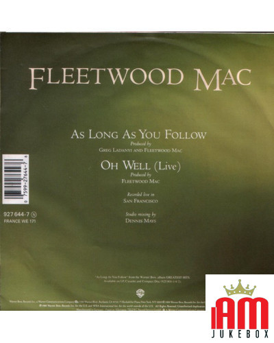 As Long As You Follow [Fleetwood Mac] - Vinyl 7", 45 RPM, Single, Stereo [product.brand] 1 - Shop I'm Jukebox 