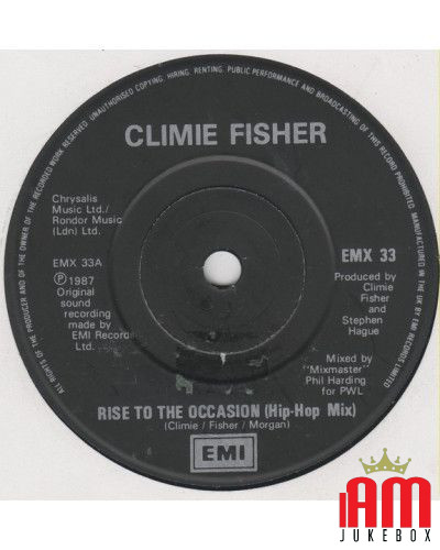 Rise To The Occasion (Hip Hop Mix) [Climie Fisher] - Vinyl 7", 45 RPM, Single [product.brand] 1 - Shop I'm Jukebox 