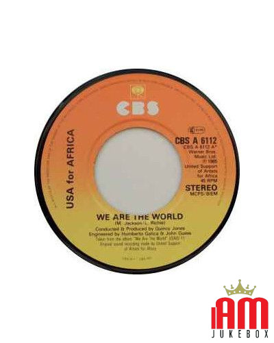 We Are The World [USA For Africa] - Vinyl 7", 45 RPM, Single, Stereo