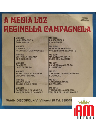 A Medien Luz Reginella Campagnola [Carlo Alberto Paterlini E La Sua Orchestra,...] - Vinyl 7, 45 RPM [product.brand] 1 - Shop I'