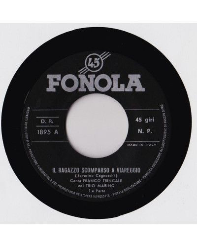 Il Ragazzo Scomparso A Viareggio [Franco Trincale,...] - Vinyl 7", 45