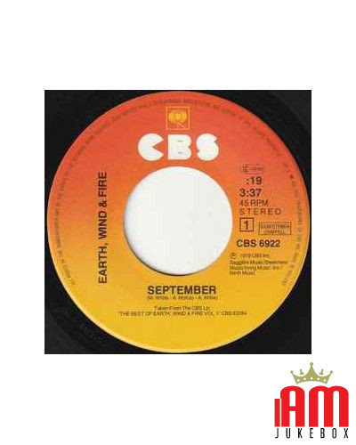 September [Earth, Wind & Fire] - Vinyl 7", 45 RPM, Single, Stereo [product.brand] 1 - Shop I'm Jukebox