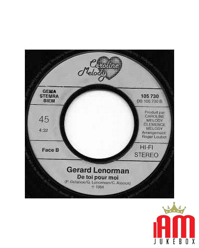 Amoureux Encore [Gérard Lenorman] – Vinyl 7", 45 RPM, Single [product.brand] 1 - Shop I'm Jukebox 