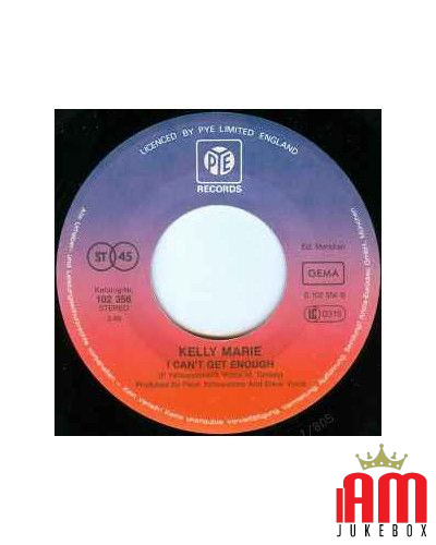 Feels Like I'm In Love [Kelly Marie] - Vinyl 7", 45 RPM, Single, Stereo [product.brand] 1 - Shop I'm Jukebox 